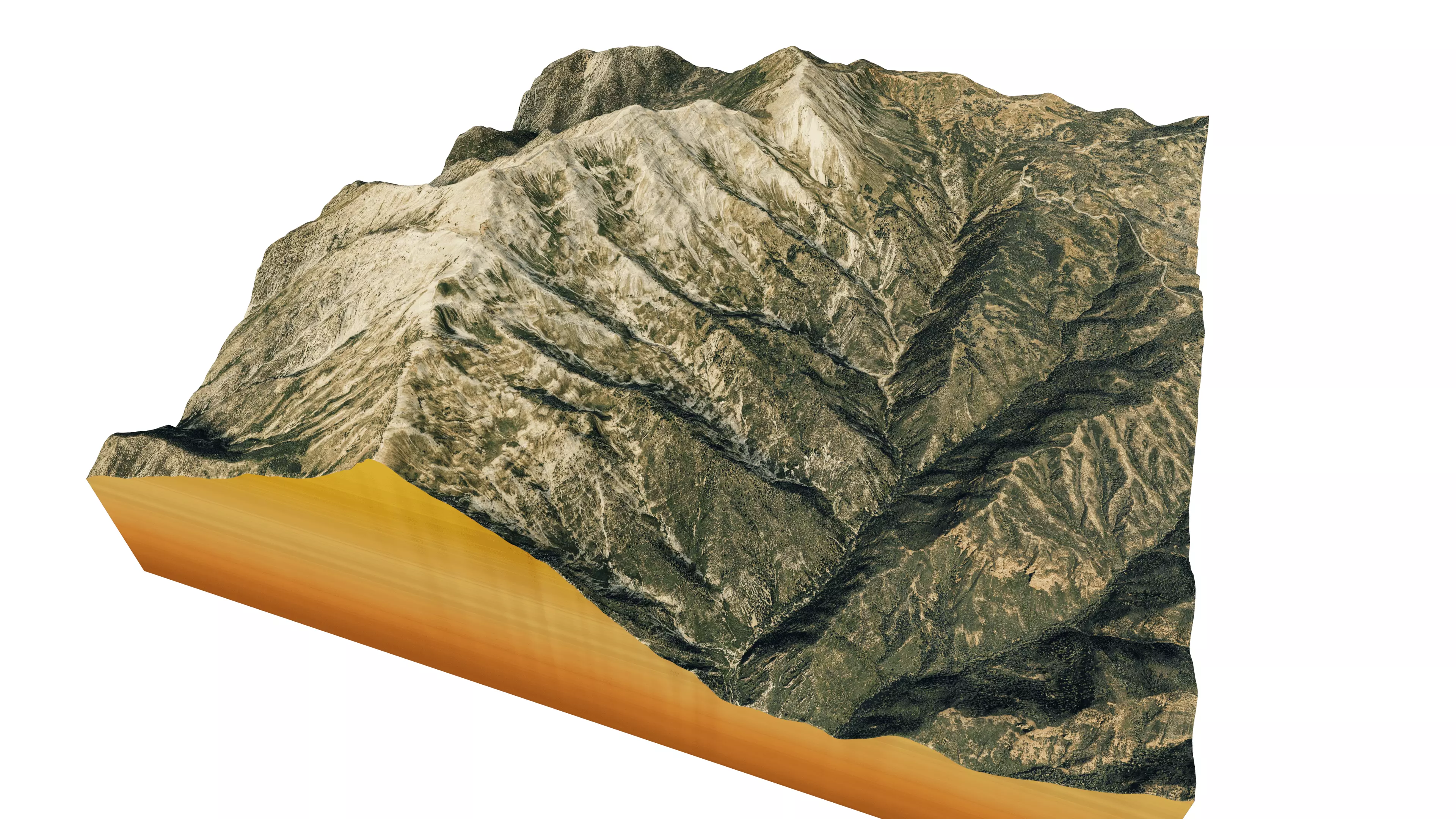 Mount Nebo 3d terrain model Low-poly 3D model_0