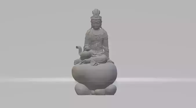 Guanyin Bodhisattva Sitting Statue 