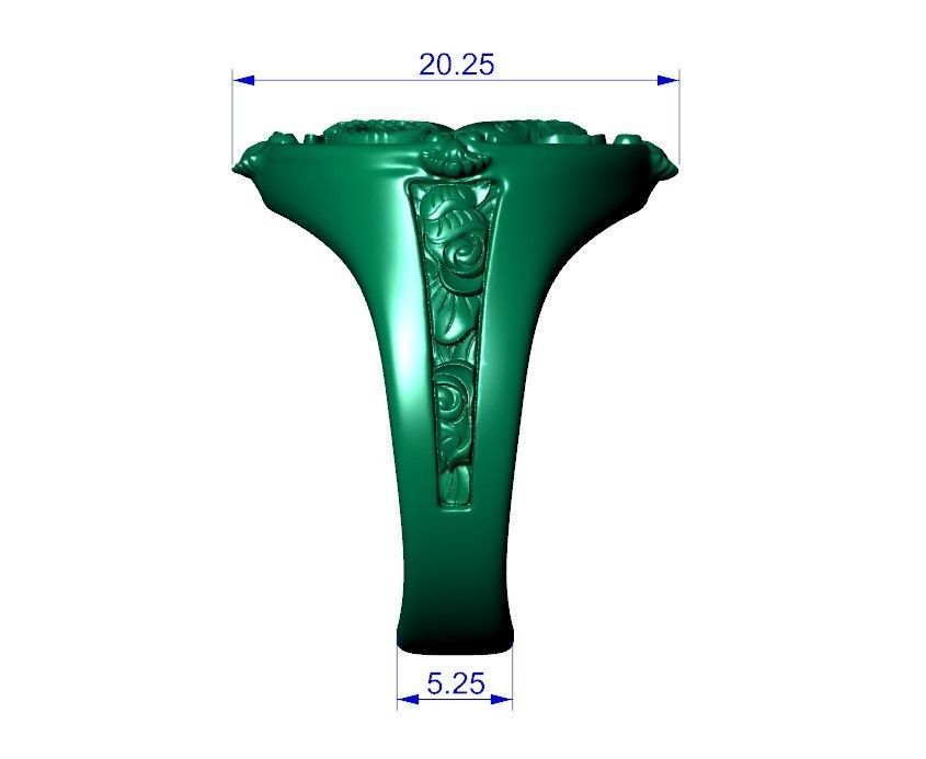 Ring koi fish carp 3D print model_11