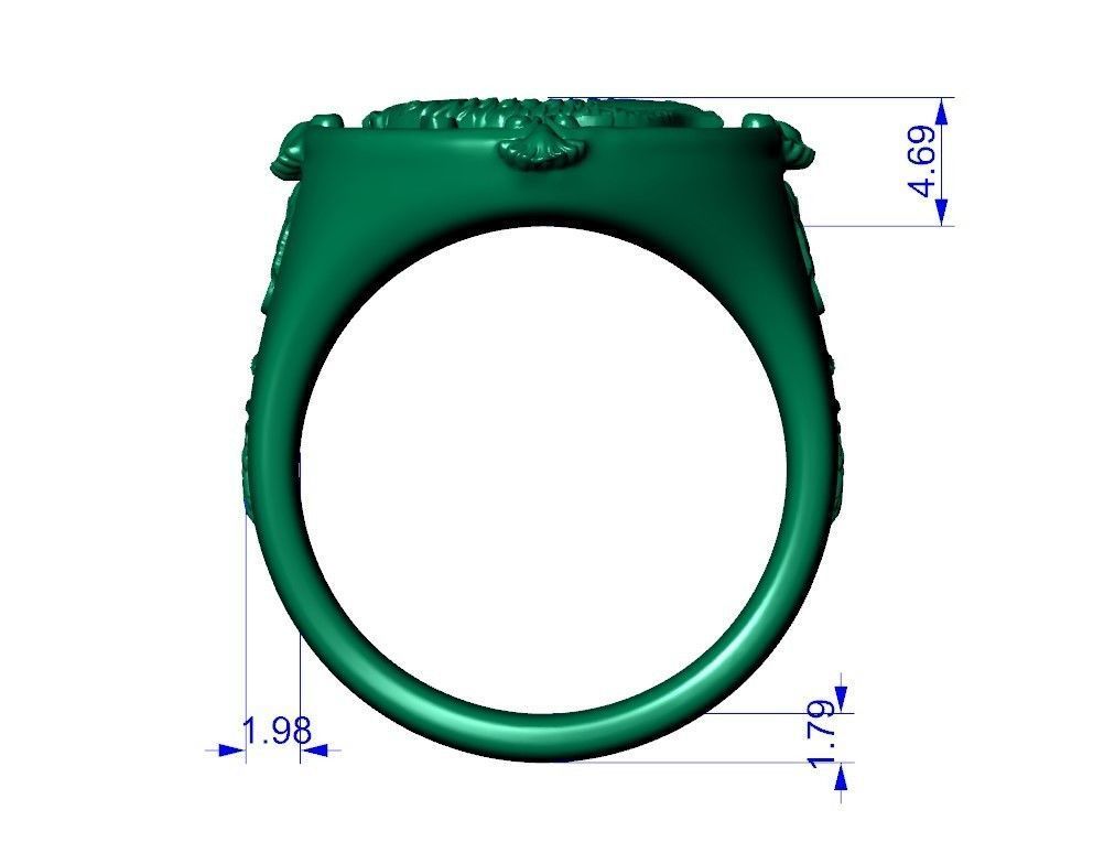 Ring koi fish carp 3D print model_10