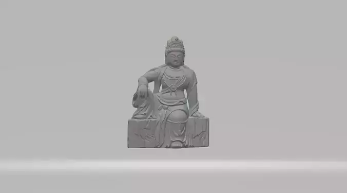 Guanyin Bodhisattva Sitting Statue  3D print model
