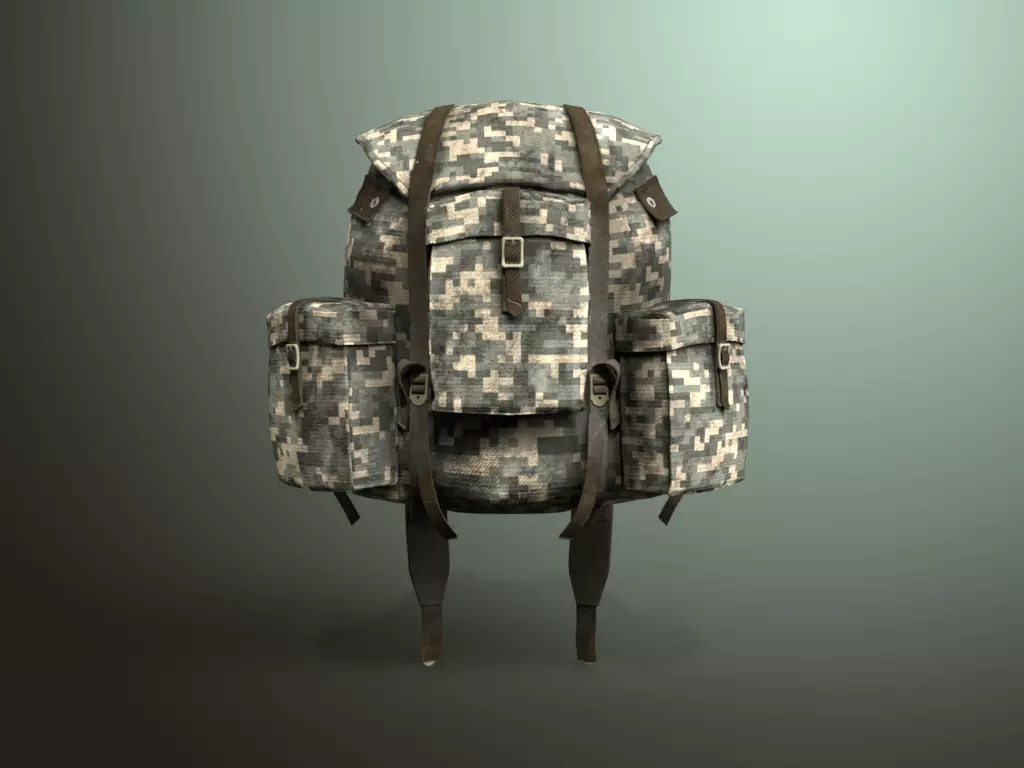 Military Backpack 01 Free 3D model