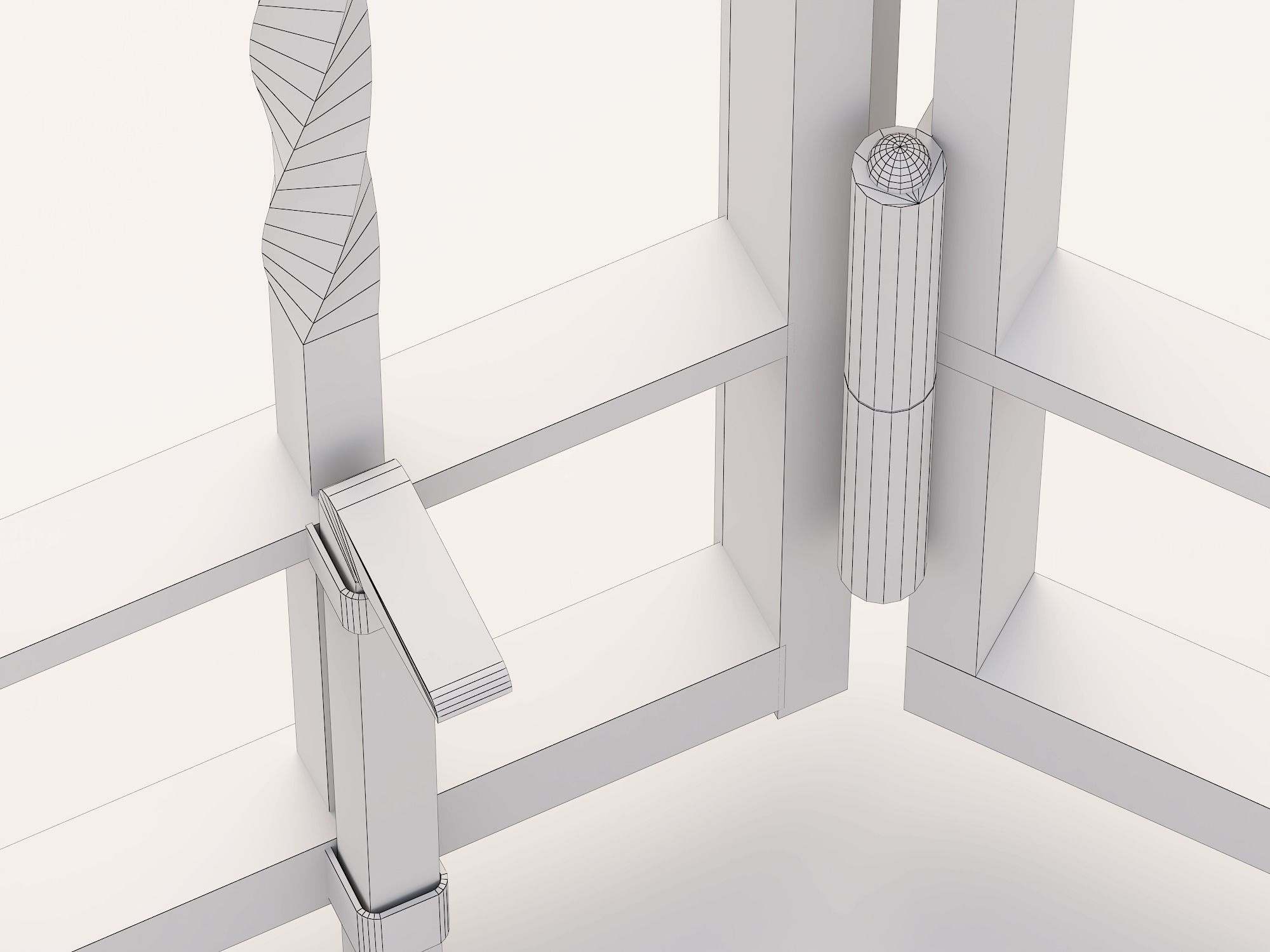 Wrought iron gate 1 Low-poly 3D model_15