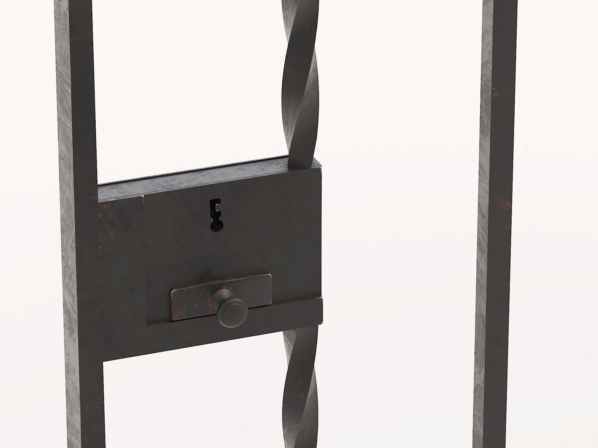 Wrought iron gate 1 Low-poly 3D model_9