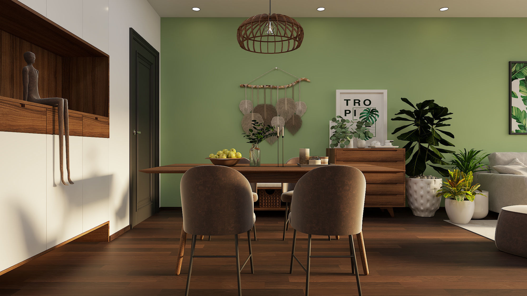 Scandinavian Living Room High Quality SketchUp 3D Model 3D model_4