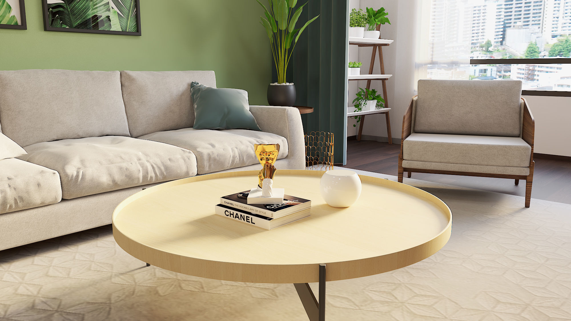 Scandinavian Living Room High Quality SketchUp 3D Model 3D model_6