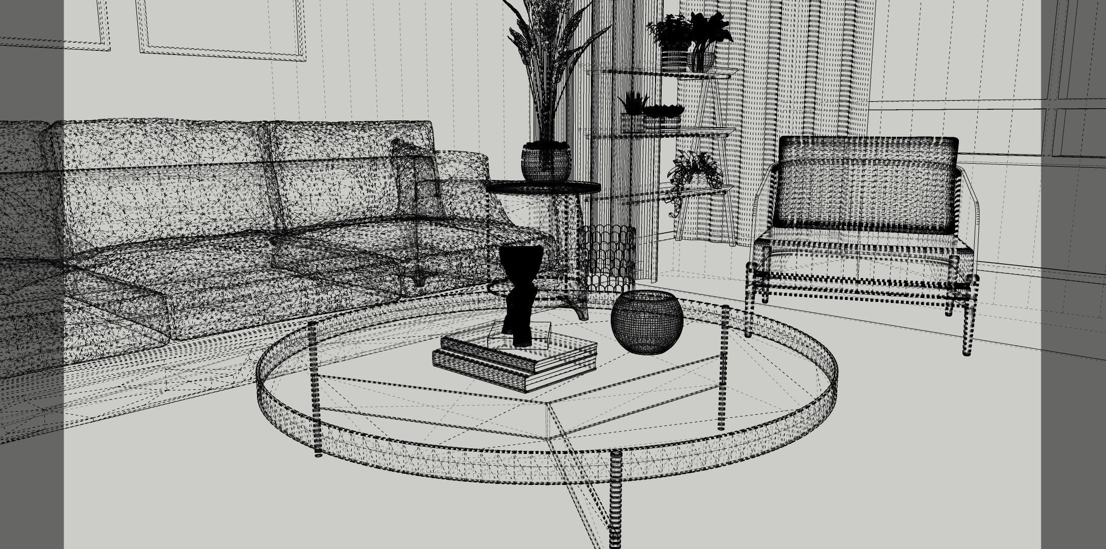 Scandinavian Living Room High Quality SketchUp 3D Model 3D model_7