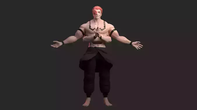 Sukuna 3D character model