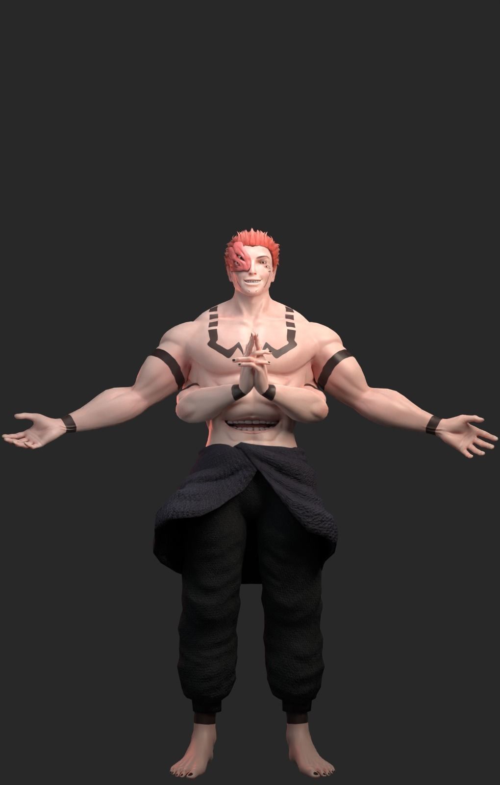 Sukuna 3D character model Low-poly 3D model_4