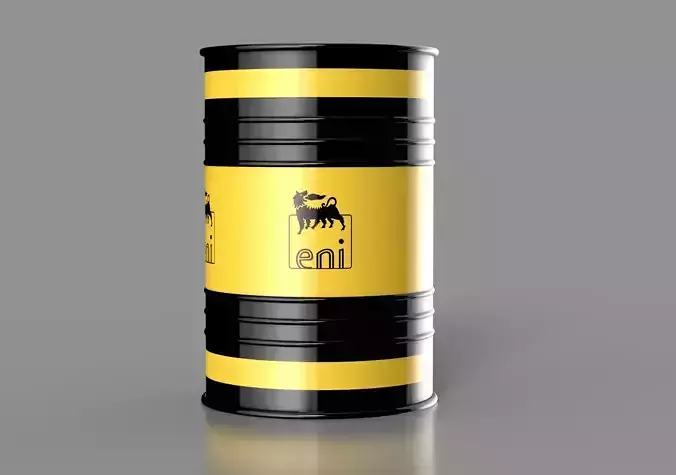 Realistic ENI Oil Barrel 3D Model Low-poly 3D model