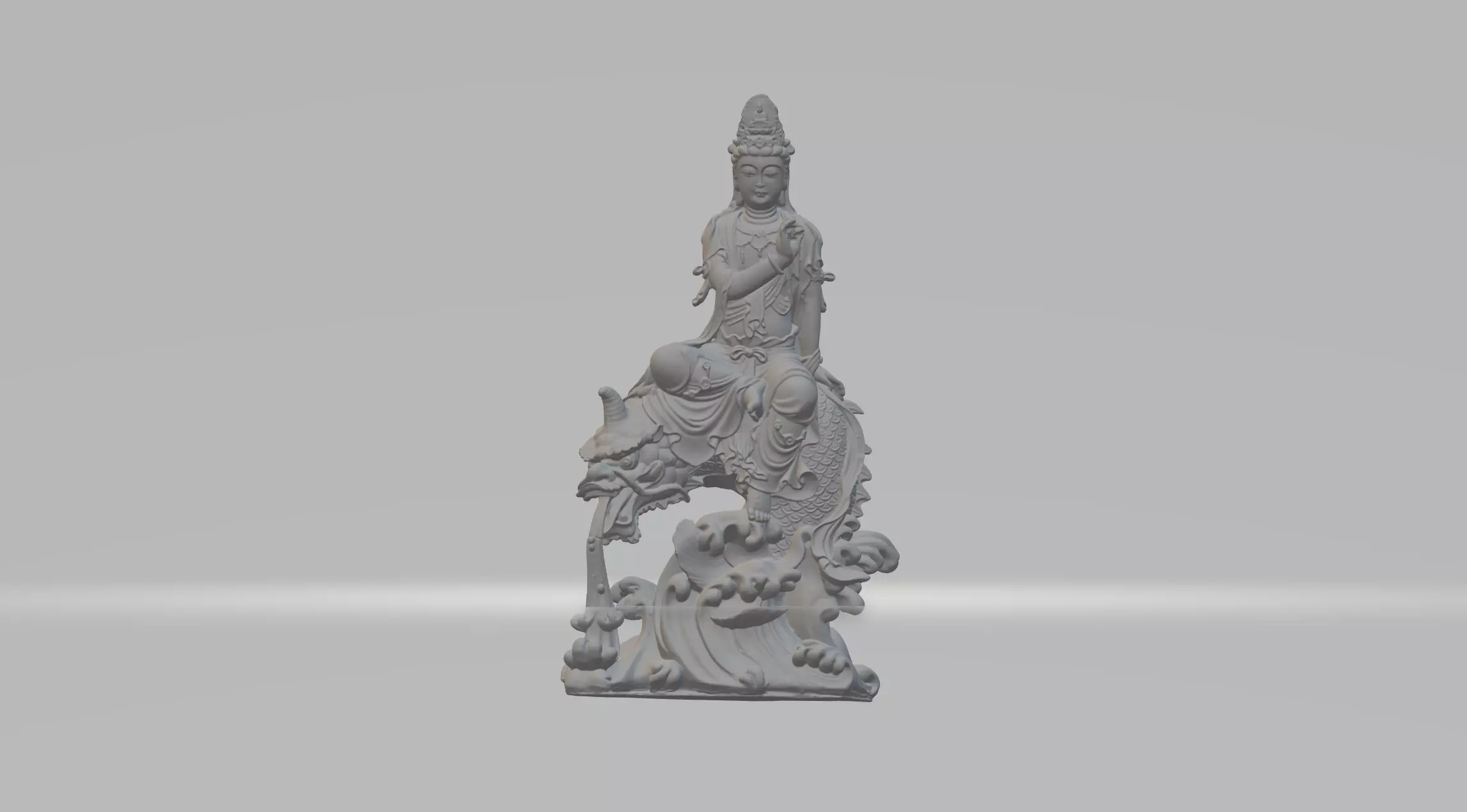 Fish and Beast Guanyin 3D print model_0