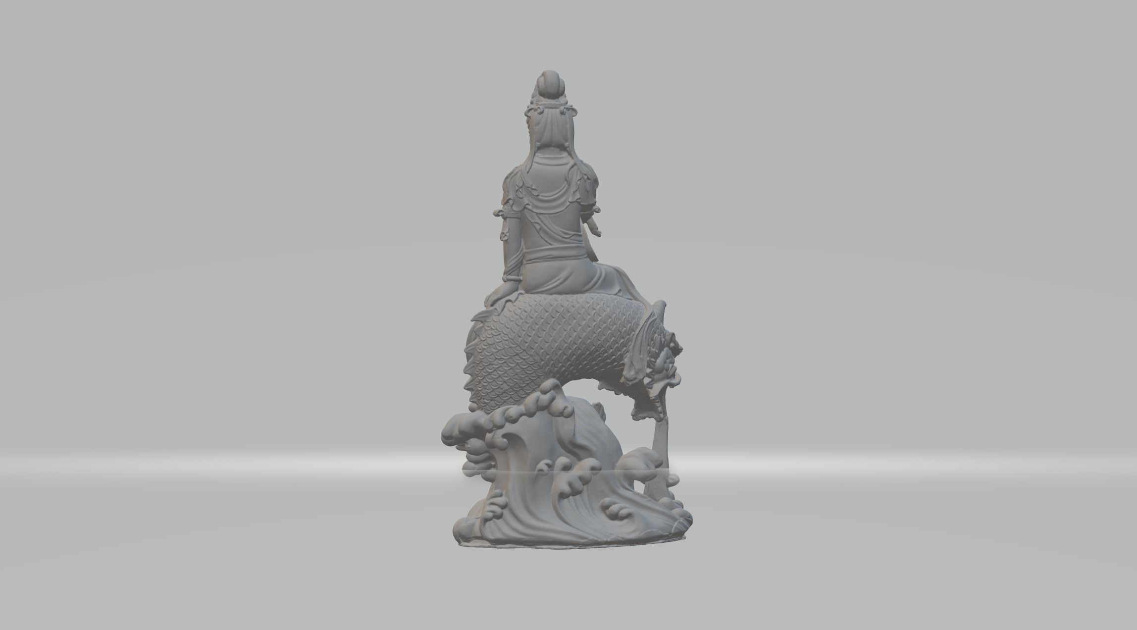 Fish and Beast Guanyin 3D print model_2
