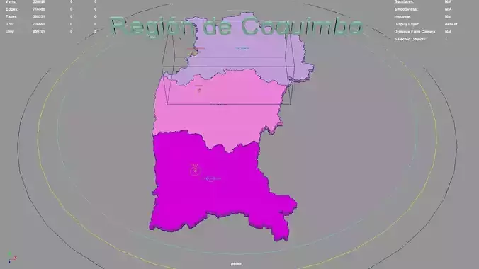 Region de Coquimbo  Chile map region geography political