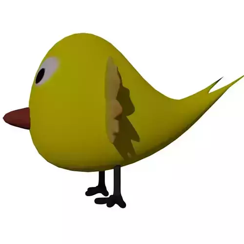 3D low poly Chick character 