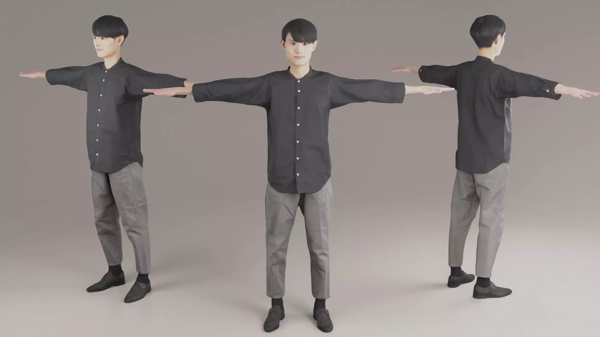 Asian Man Animation 3D 153 Toshi Low-poly 3D model_0