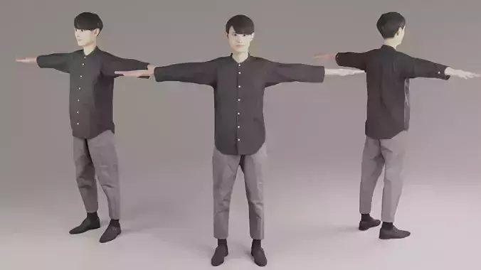 Asian Man Animation 3D 153 Toshi