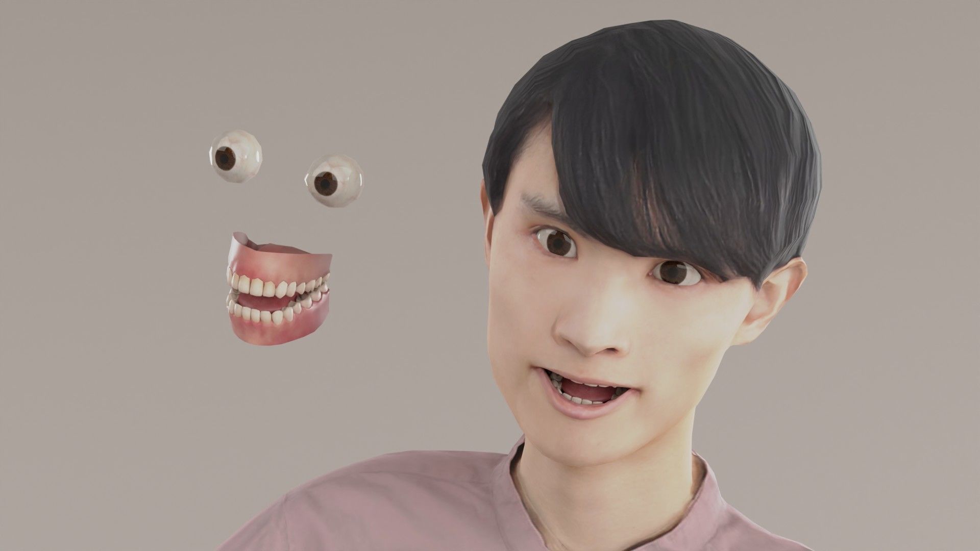 Asian Man Animation 3D 153 Toshi Low-poly 3D model_7