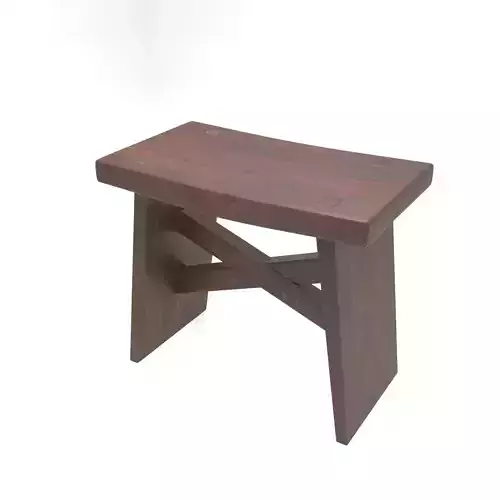 Wooden Bench 3D Model