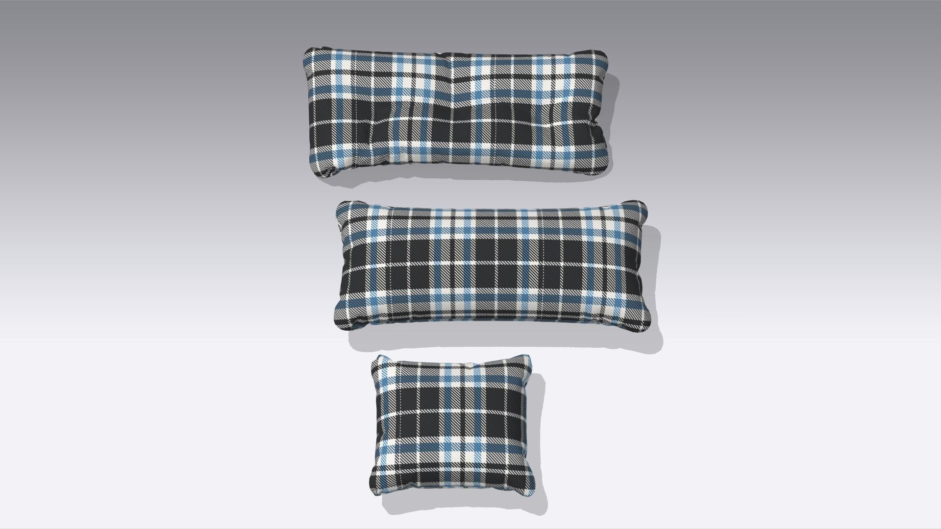 Pillow Low-poly 3D model_4