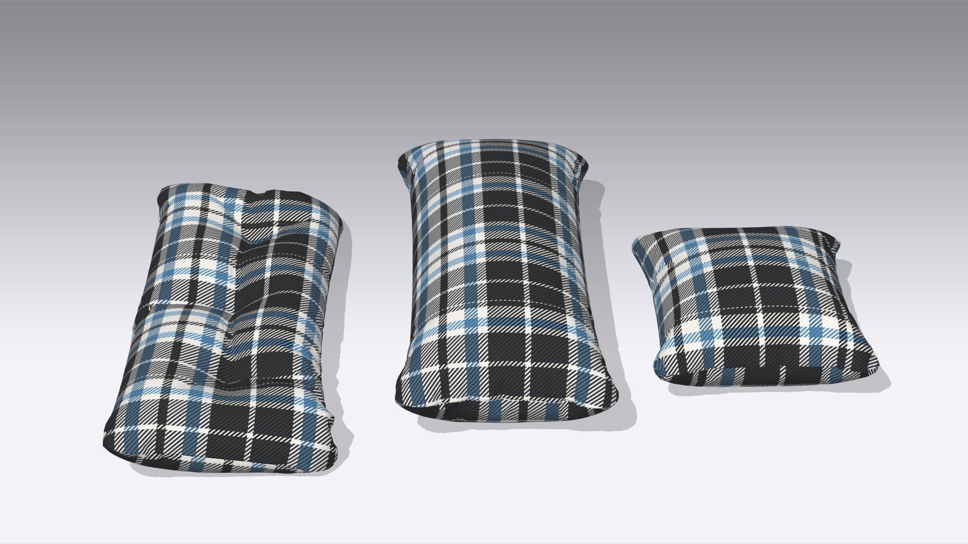 Pillow Low-poly 3D model_2