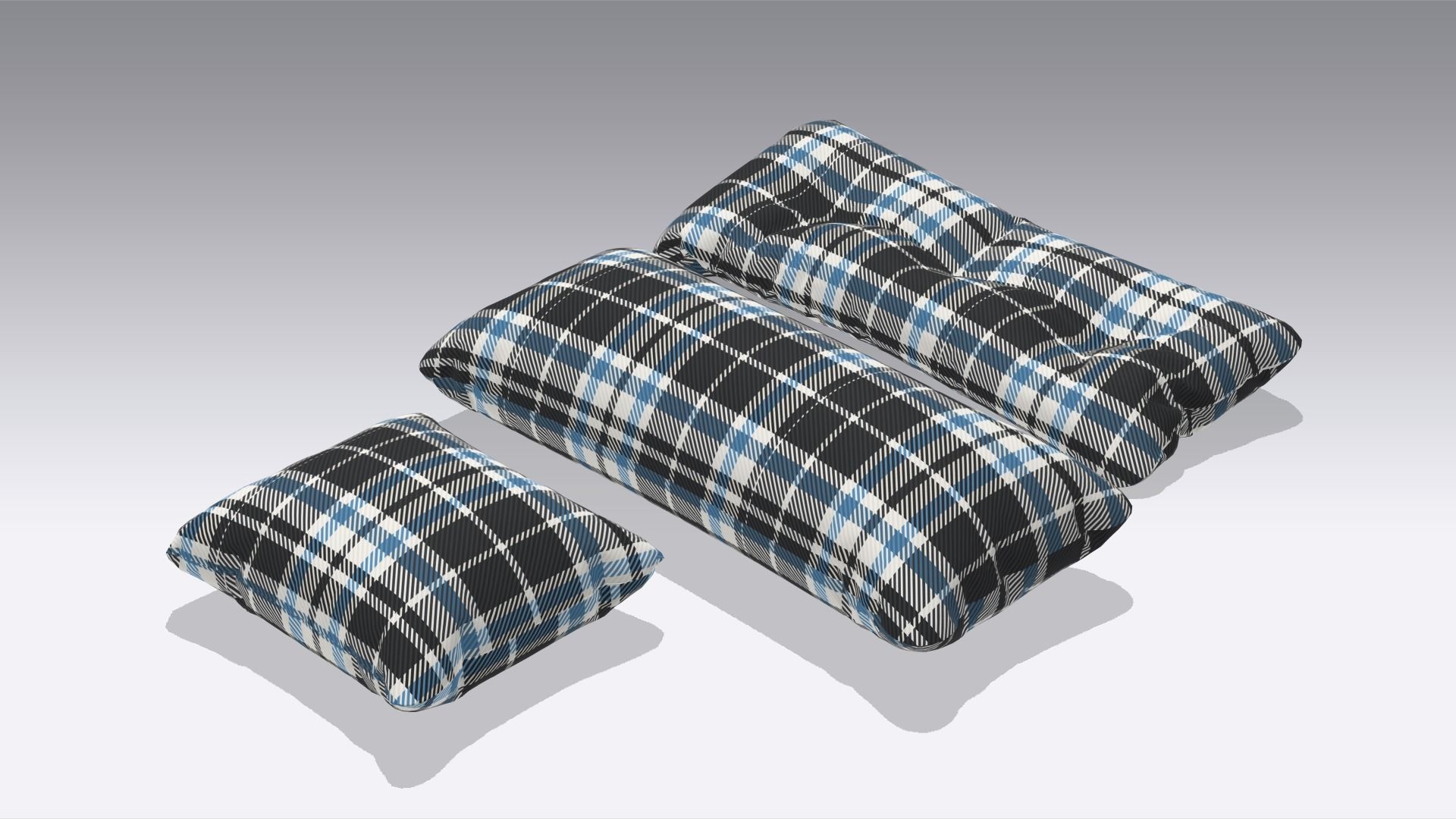 Pillow Low-poly 3D model_3