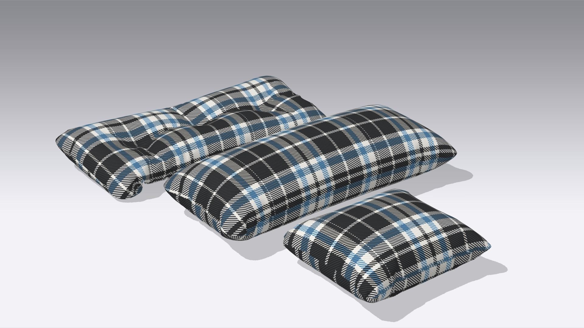 Pillow Low-poly 3D model_1