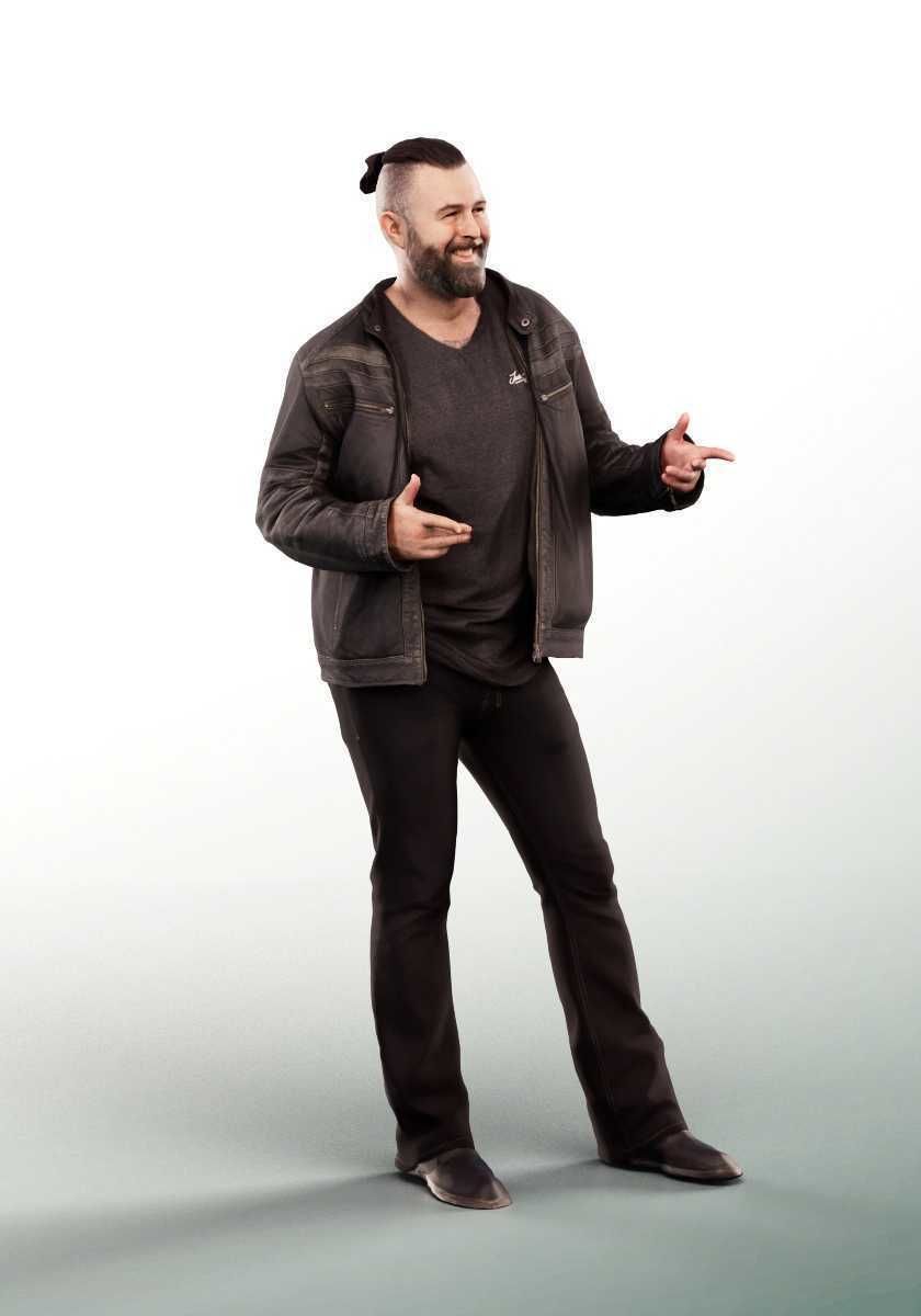 Olaf 13324 - Talking Standing Man Low-poly 3D model_2