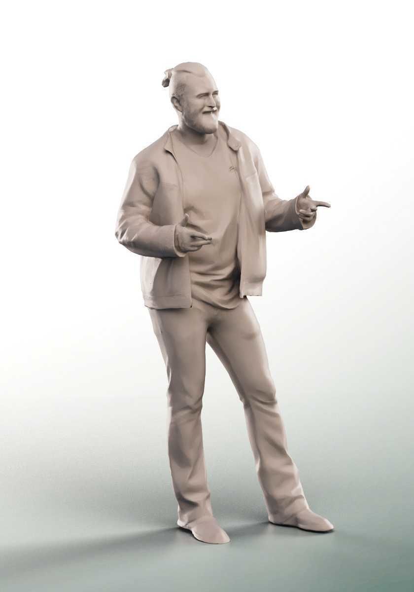Olaf 13324 - Talking Standing Man Low-poly 3D model_4