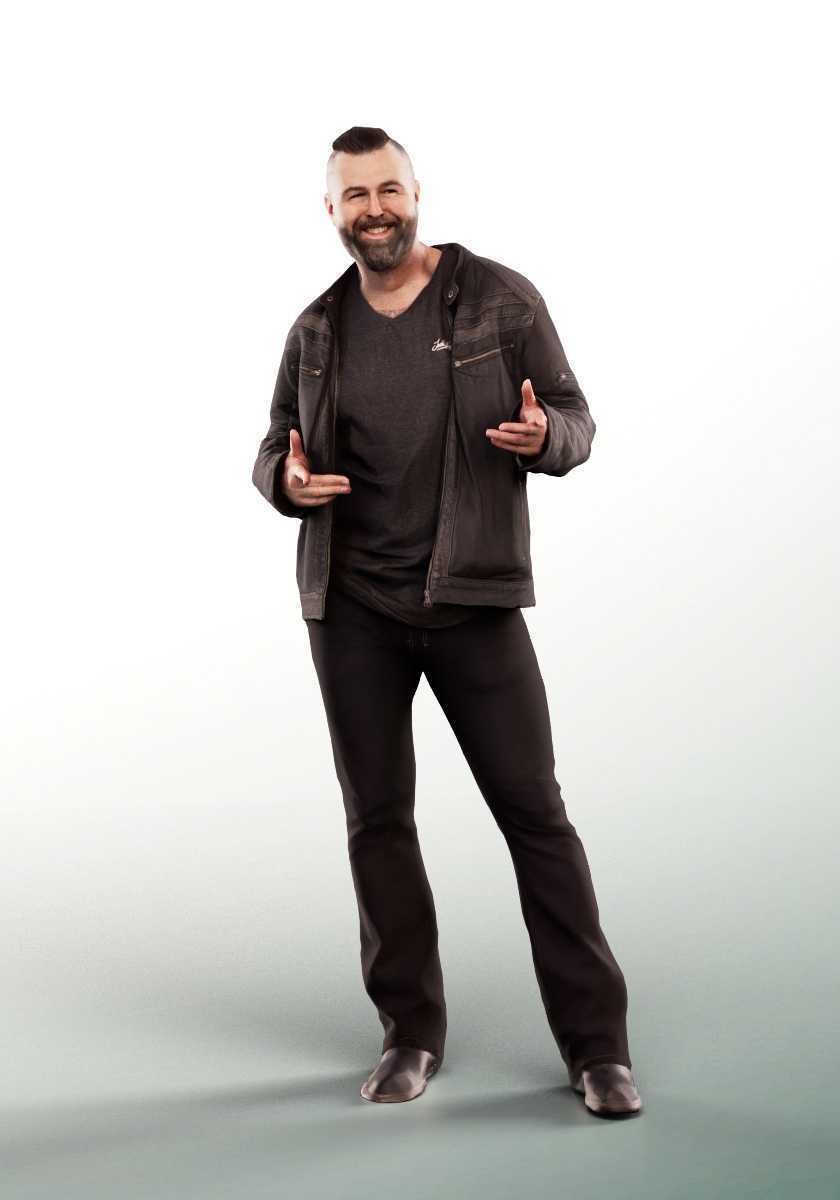 Olaf 13324 - Talking Standing Man Low-poly 3D model_1