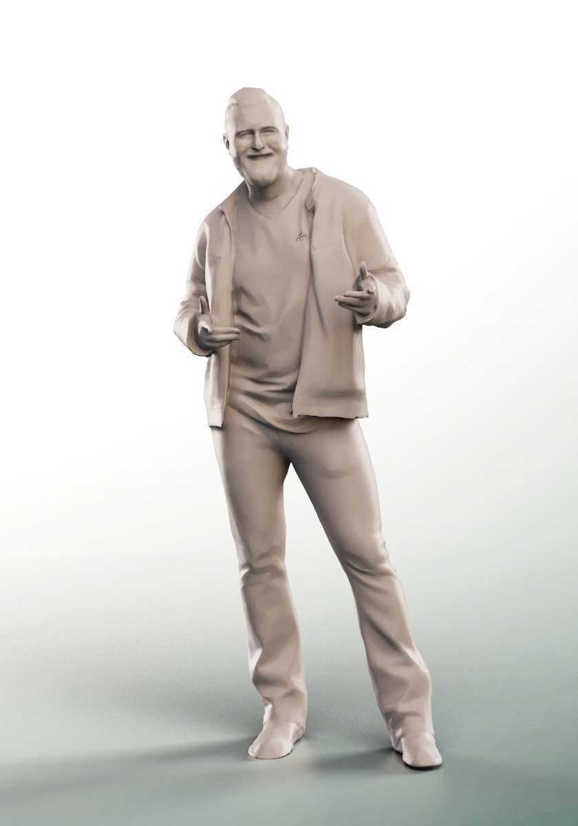 Olaf 13324 - Talking Standing Man Low-poly 3D model_3