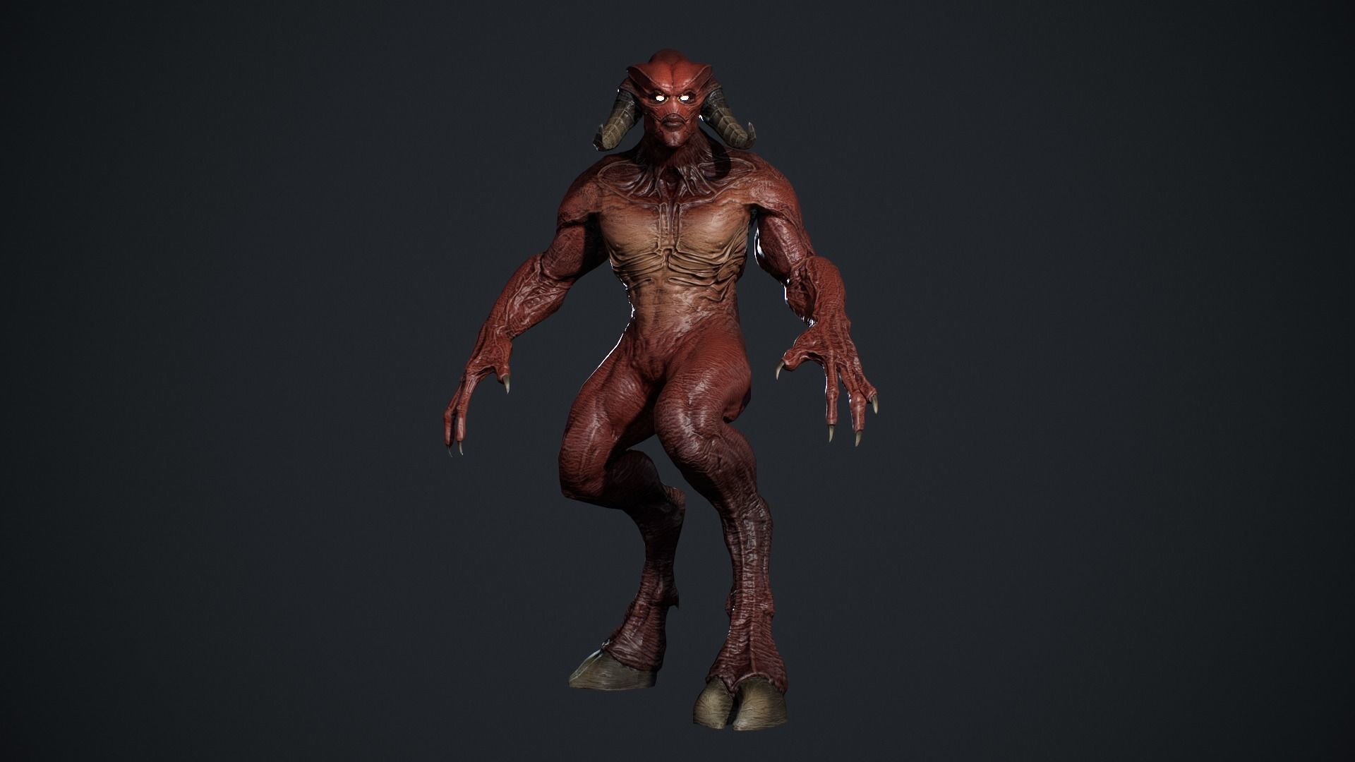 Demon Character 10 Low-poly 3D model_14