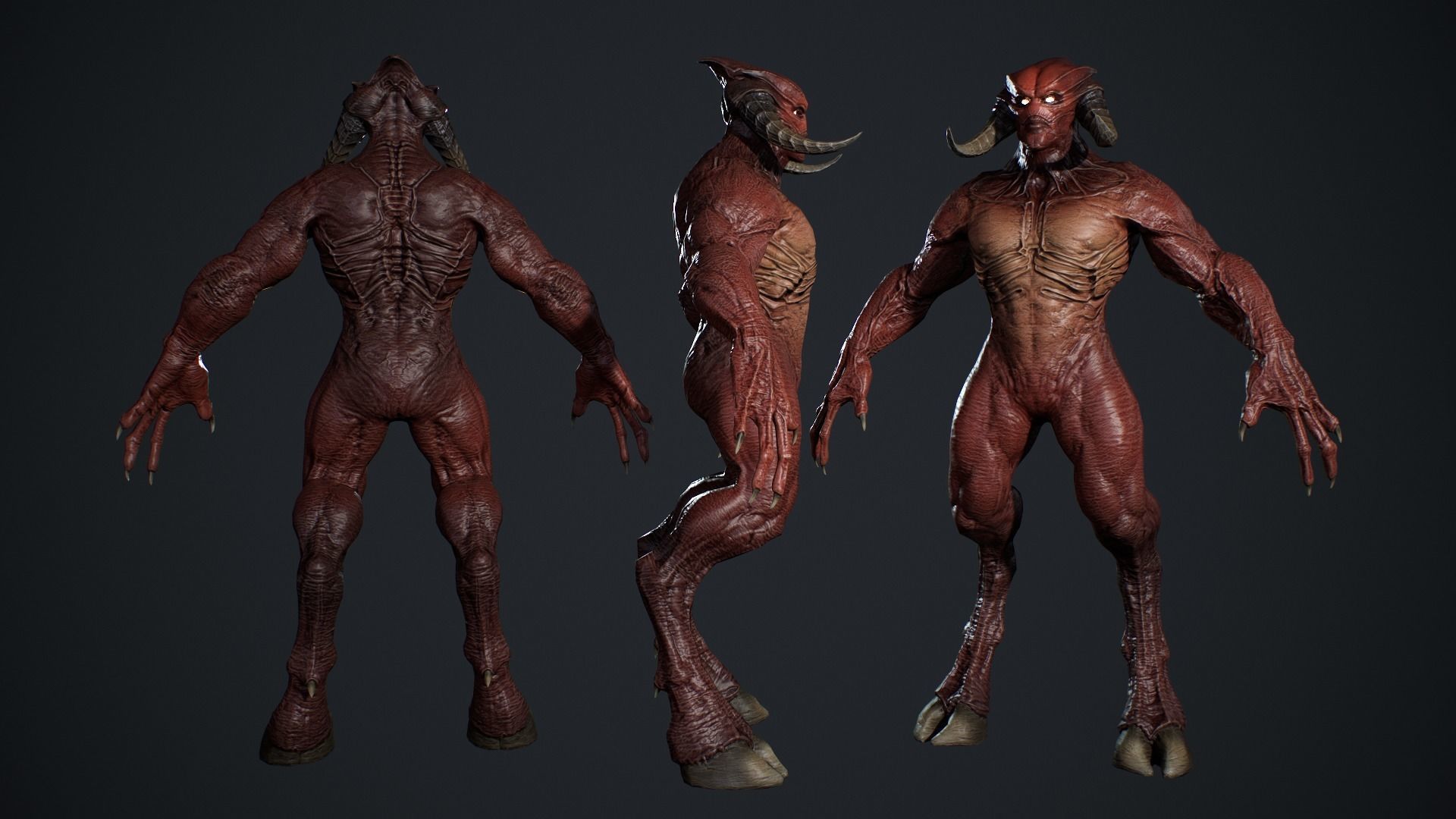 Demon Character 10 Low-poly 3D model_9