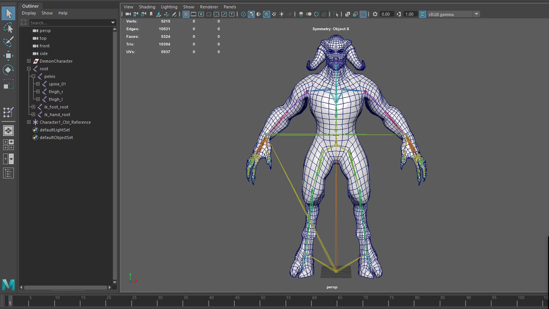Demon Character 10 Low-poly 3D model_29