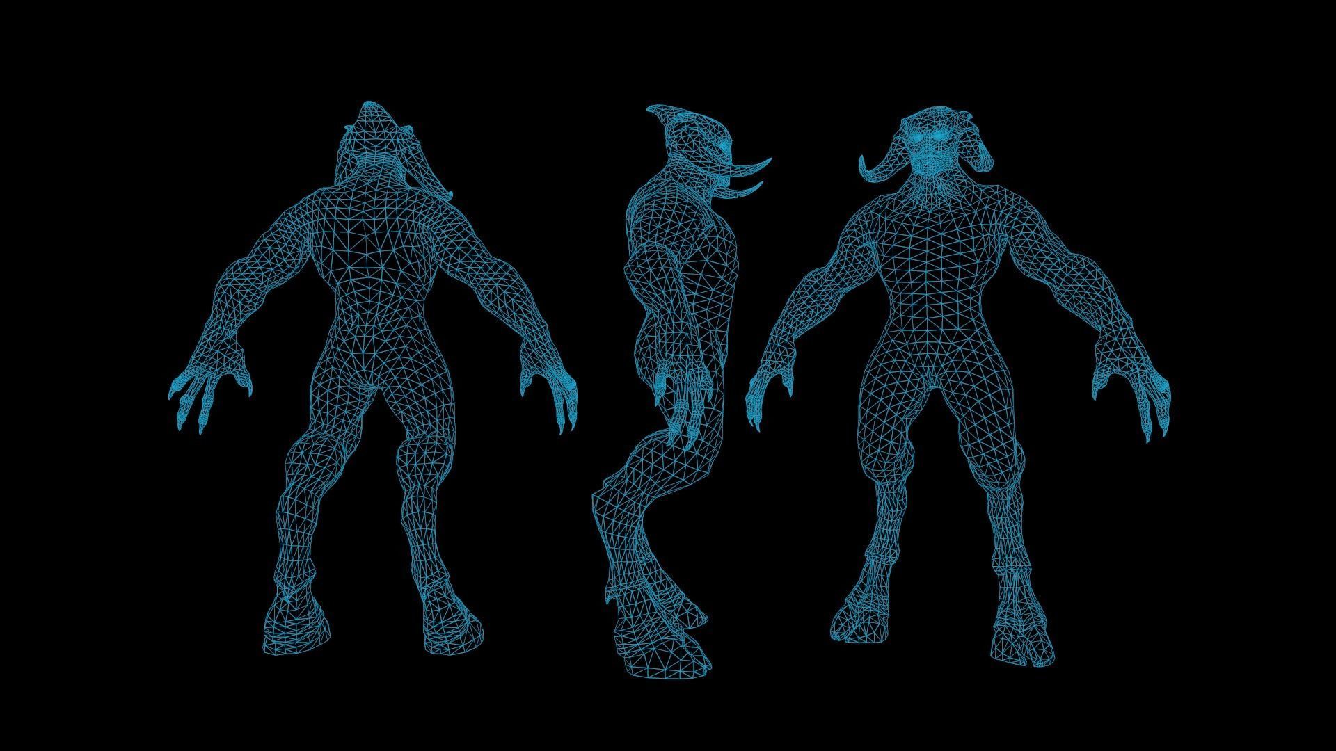 Demon Character 10 Low-poly 3D model_10