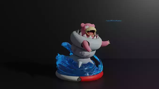 Mega Slowbro pokemon 3D print model