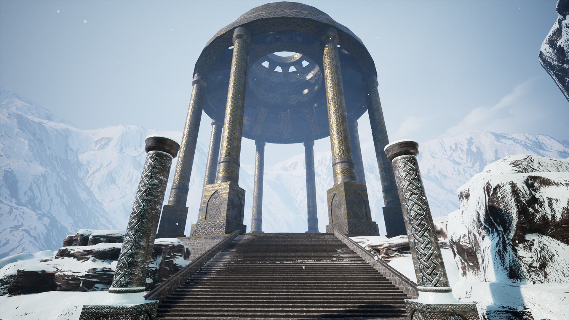 Viking Nordic legendary Cave Modular Kit  Low-poly 3D model_9