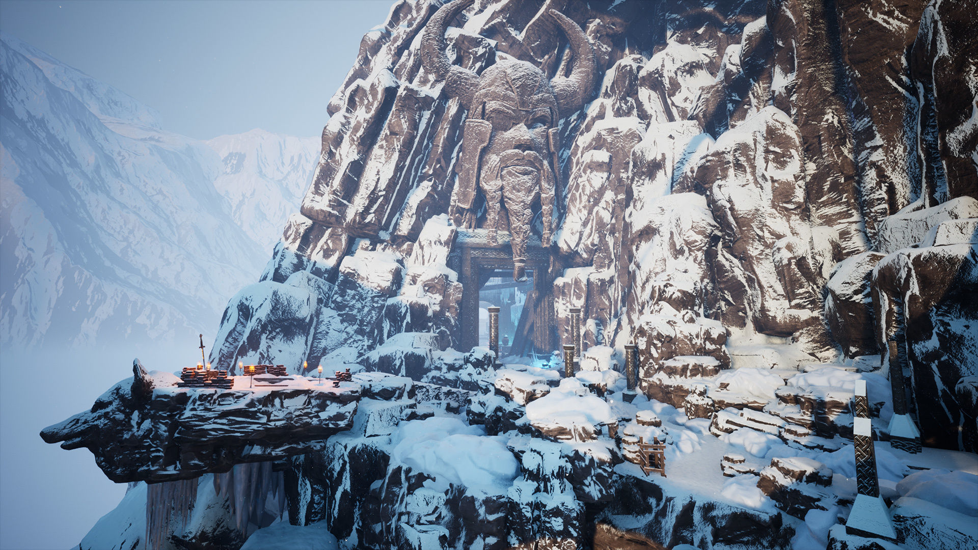 Viking Nordic legendary Cave Modular Kit  Low-poly 3D model_7