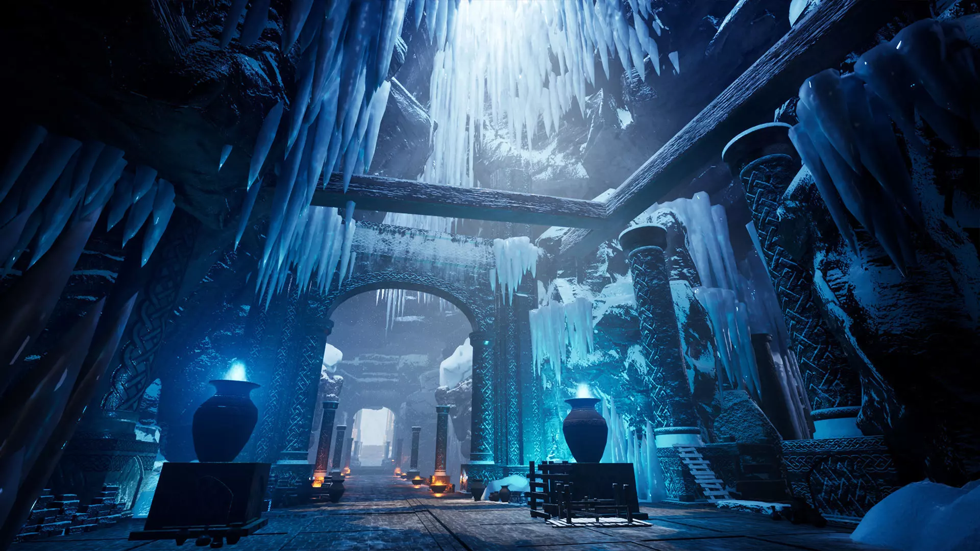 Viking Nordic legendary Cave Modular Kit  Low-poly 3D model_0