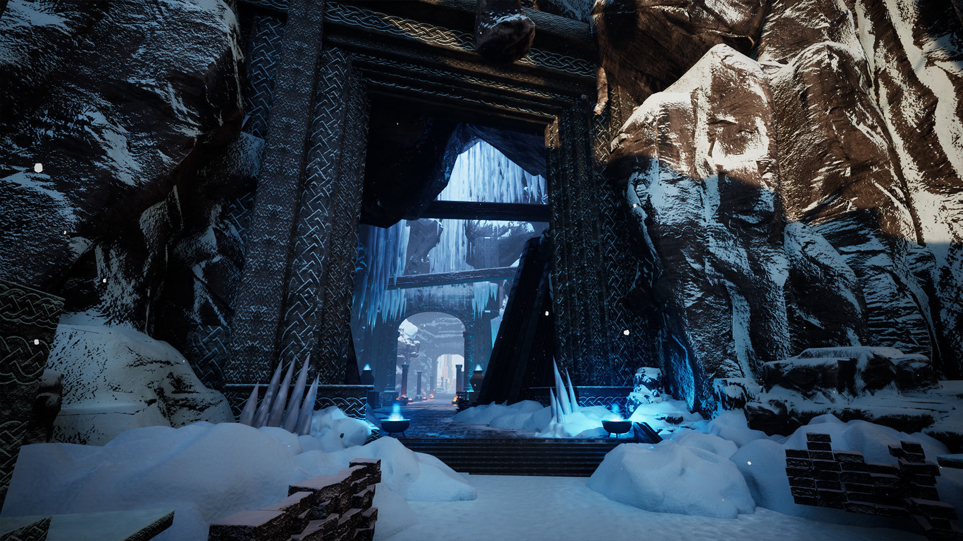 Viking Nordic legendary Cave Modular Kit  Low-poly 3D model_19