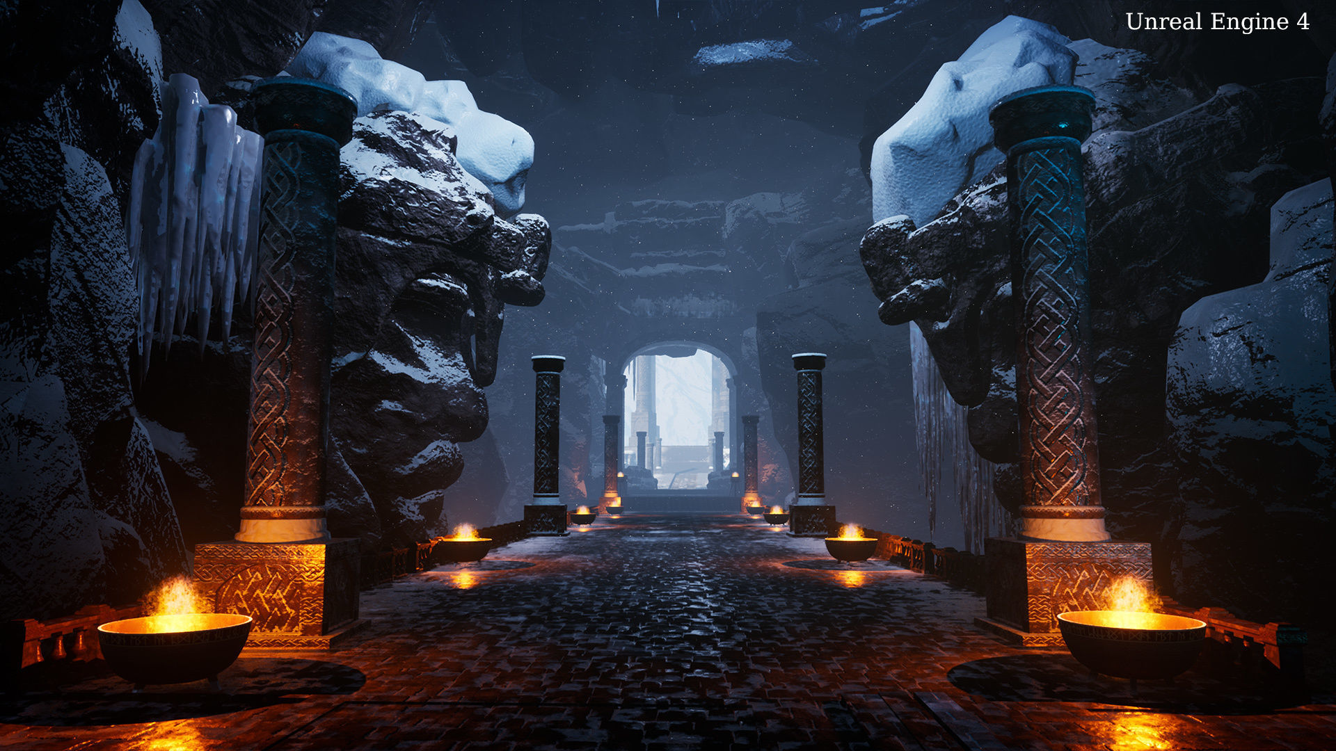 Viking Nordic legendary Cave Modular Kit  Low-poly 3D model_15