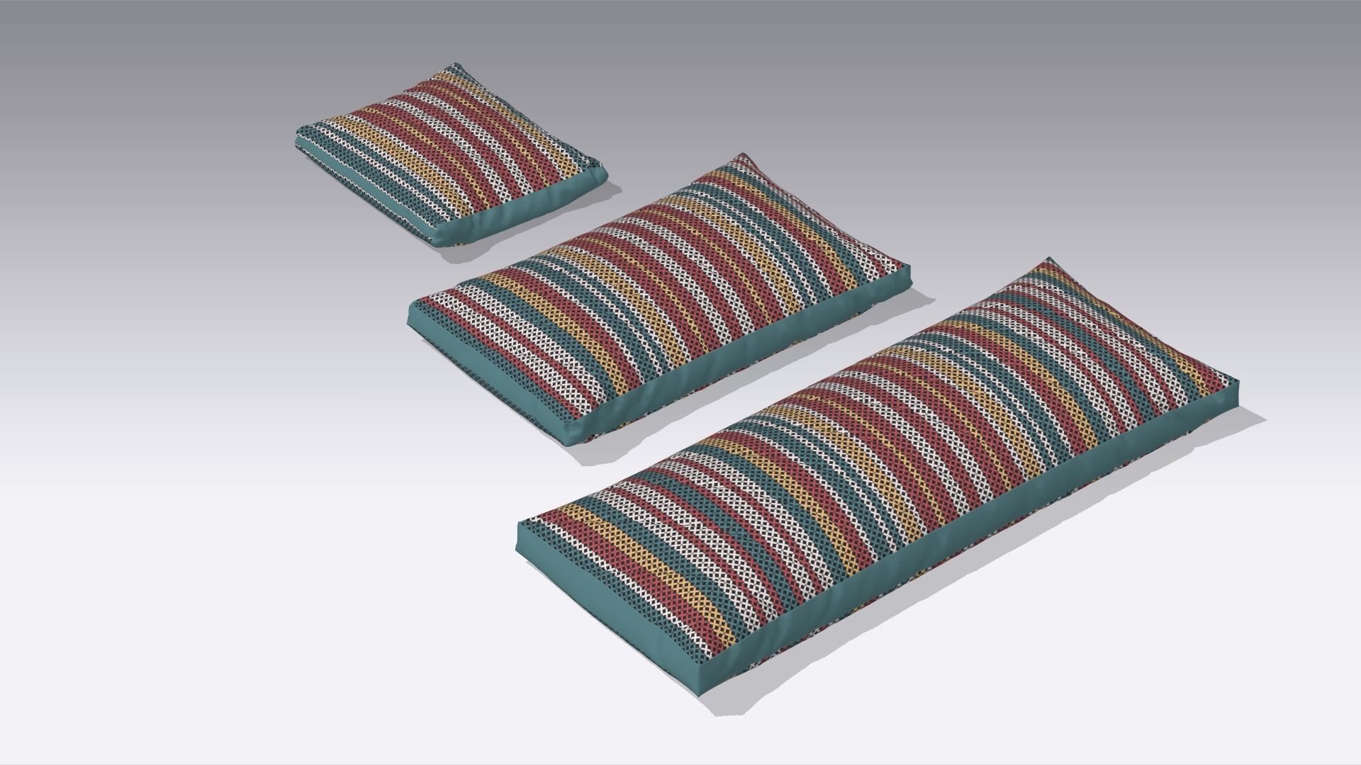 Pillow Low-poly 3D model_3