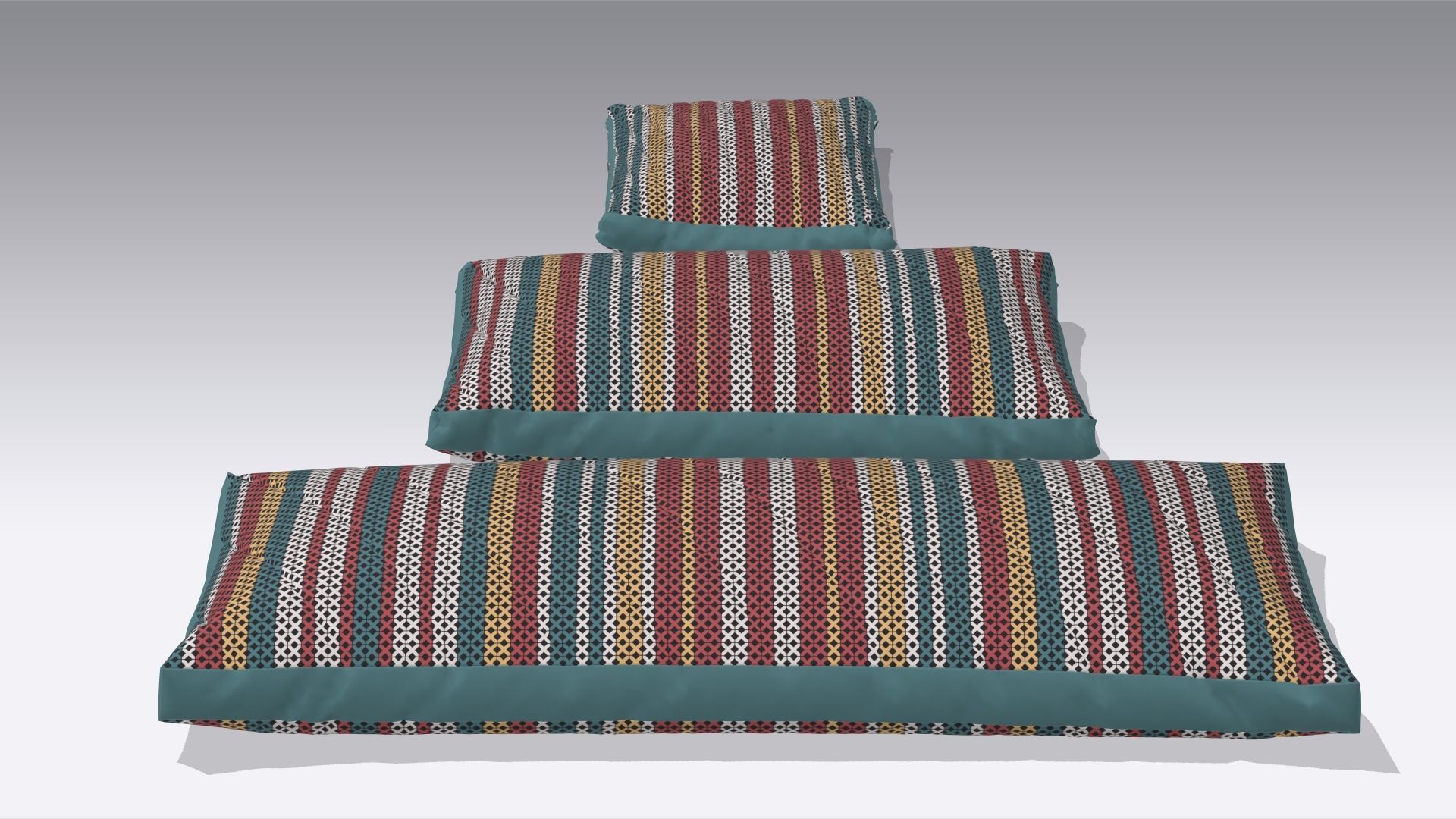 Pillow Low-poly 3D model_5