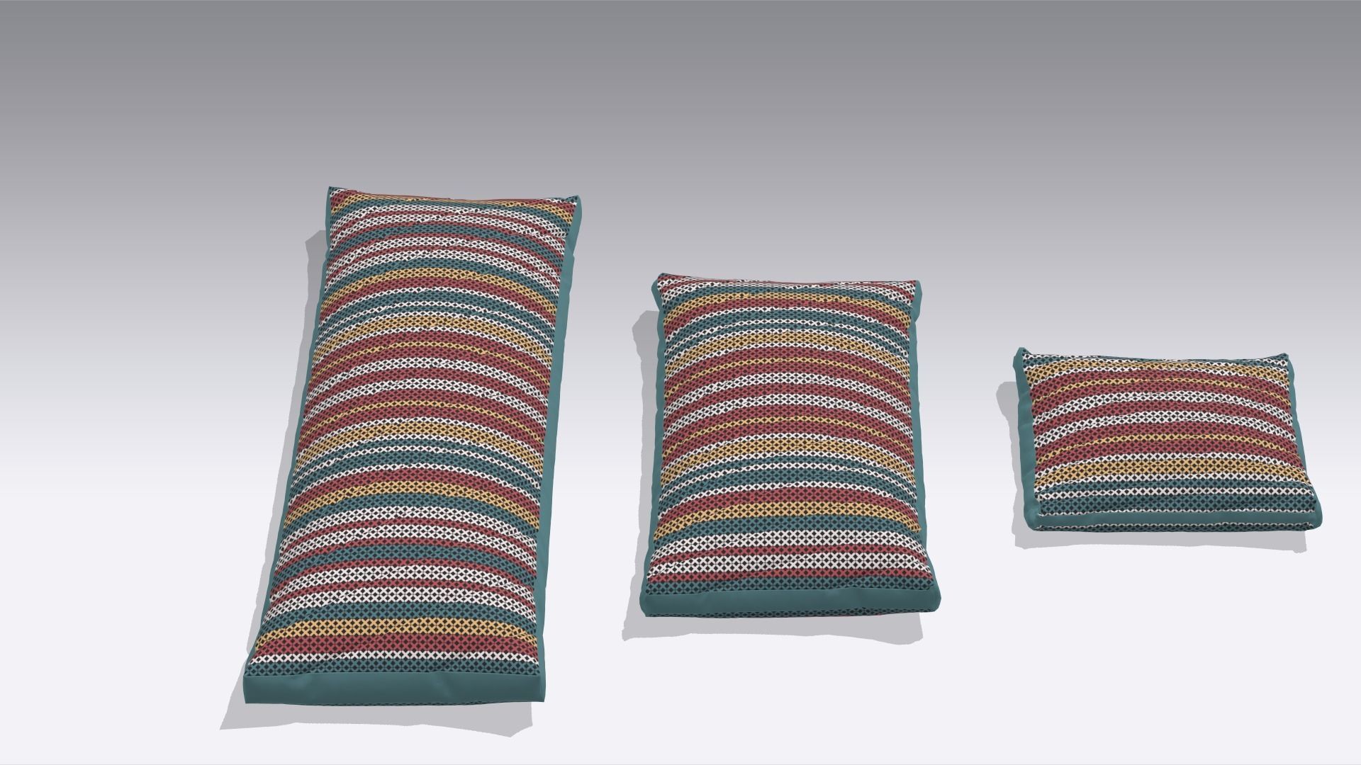 Pillow Low-poly 3D model_2