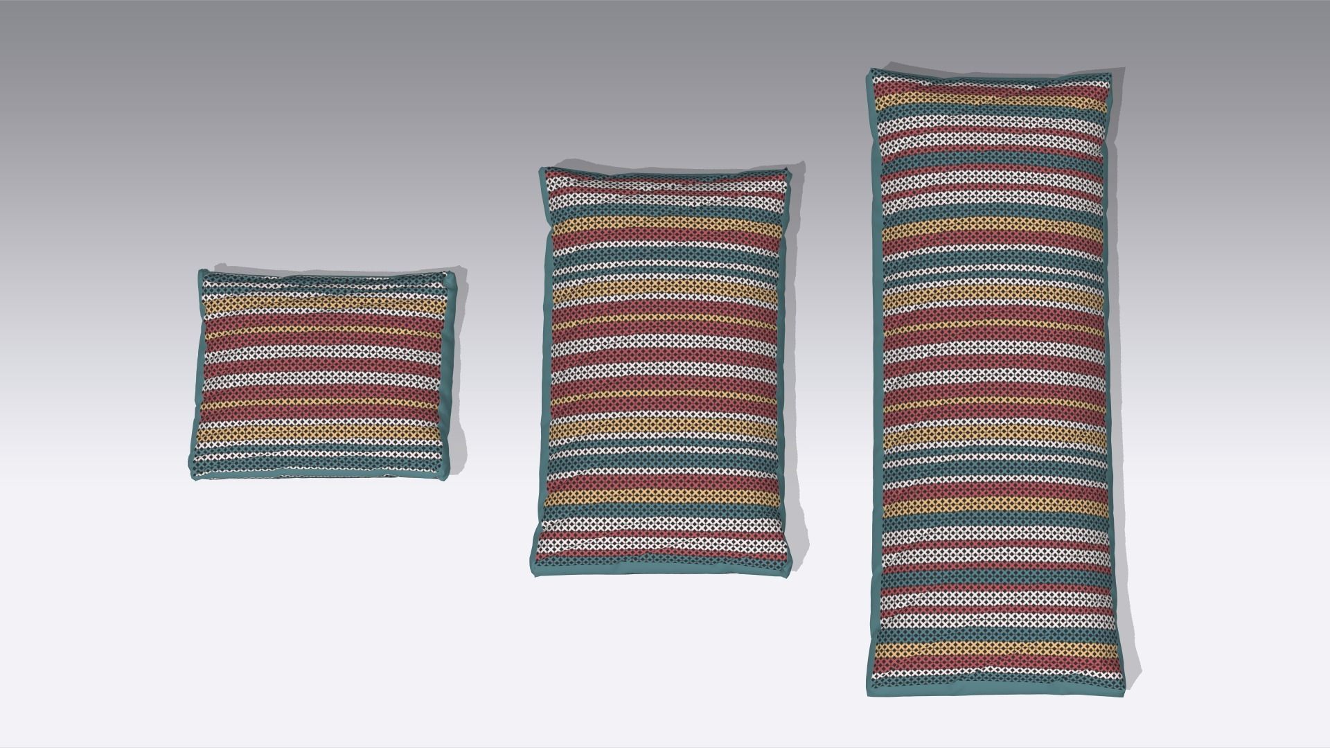 Pillow Low-poly 3D model_4