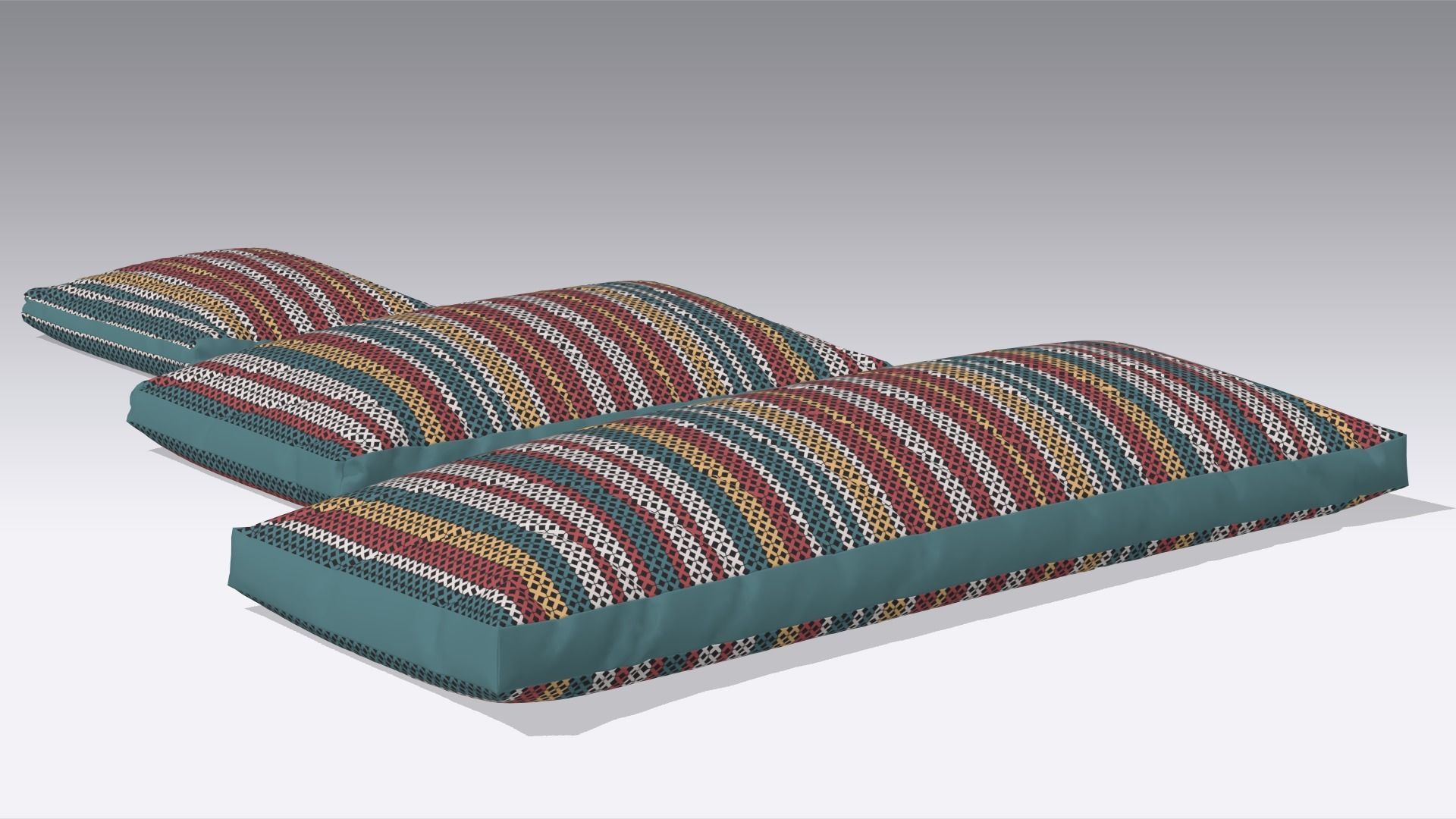 Pillow Low-poly 3D model_6