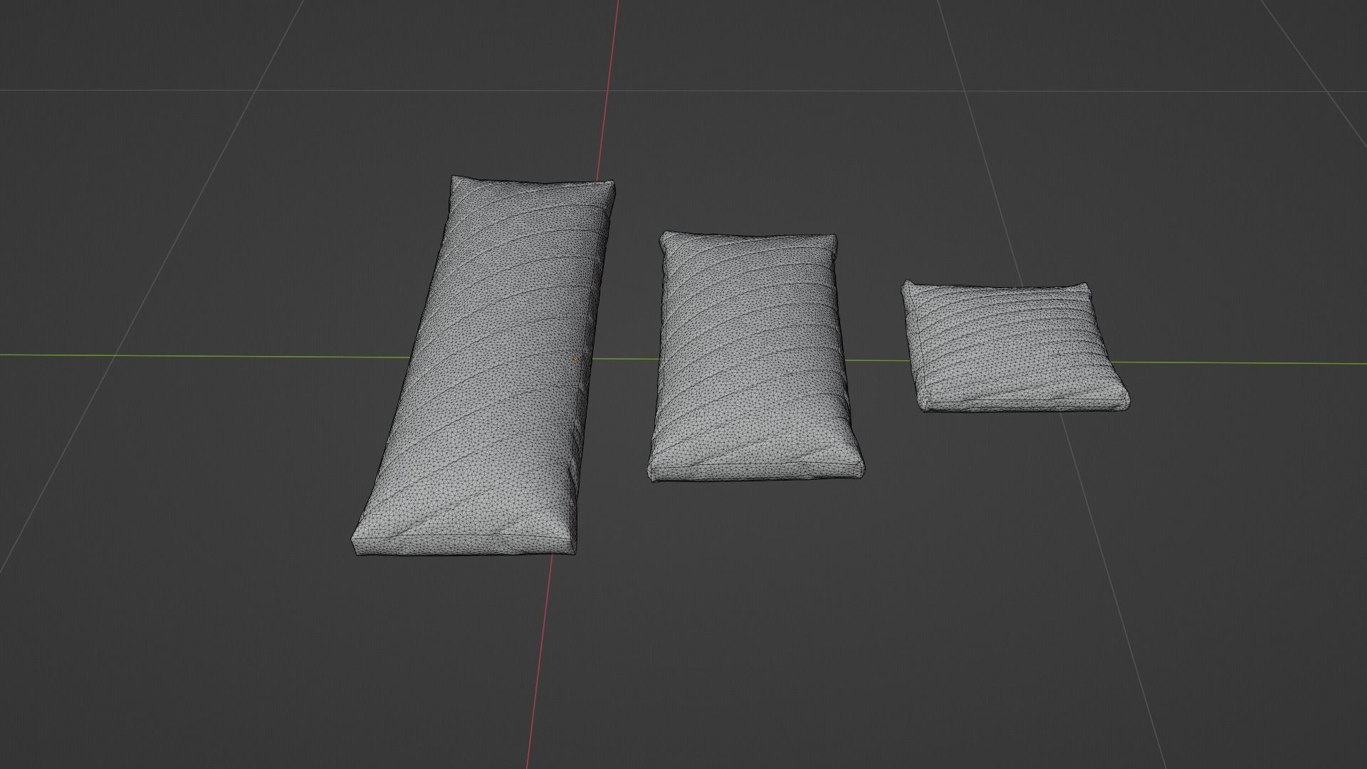 Pillow Low-poly 3D model_8