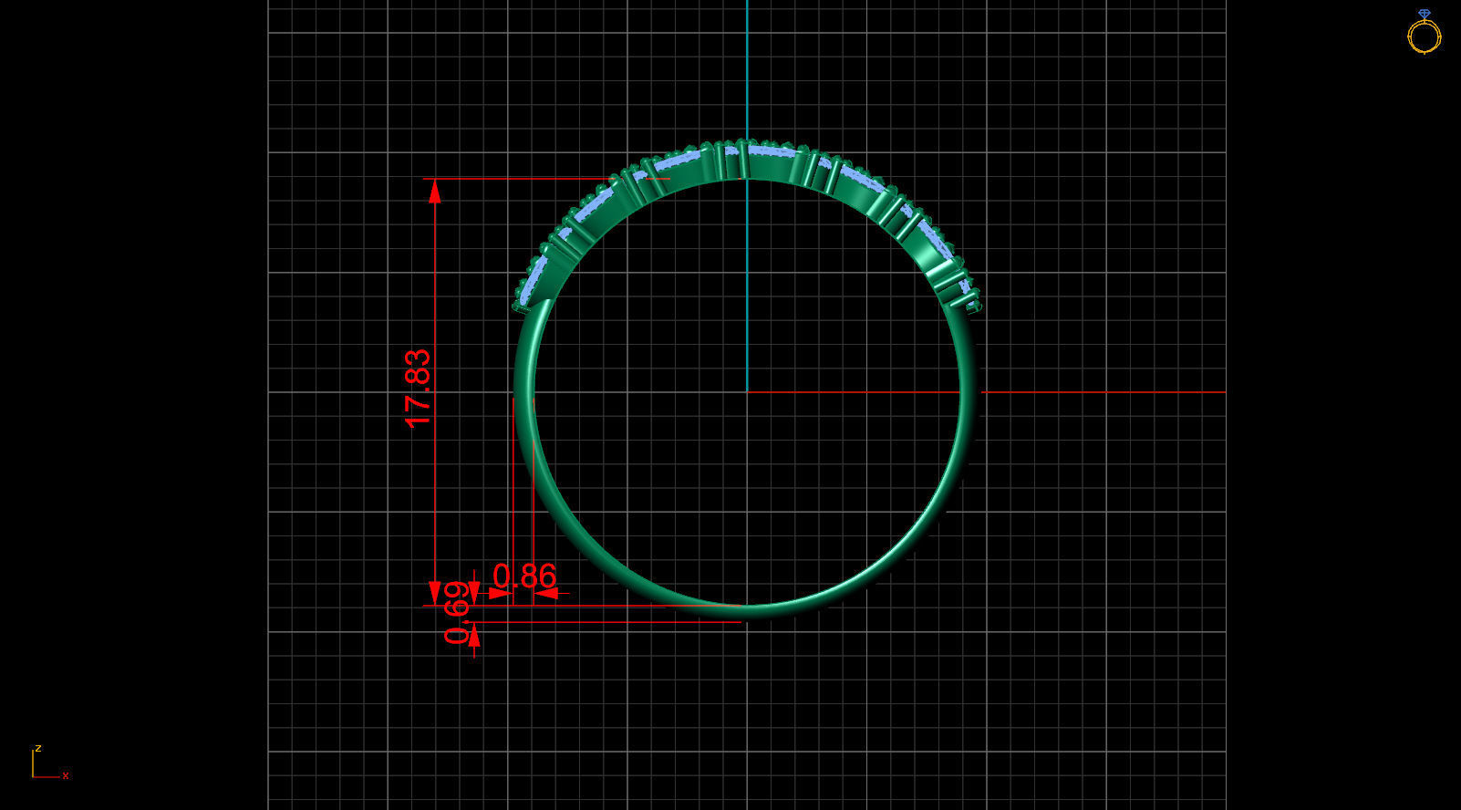 Marquis ring 3D print model_6