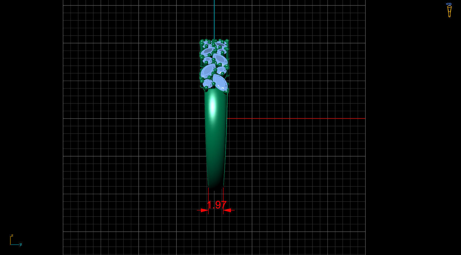 Marquis ring 3D print model_7