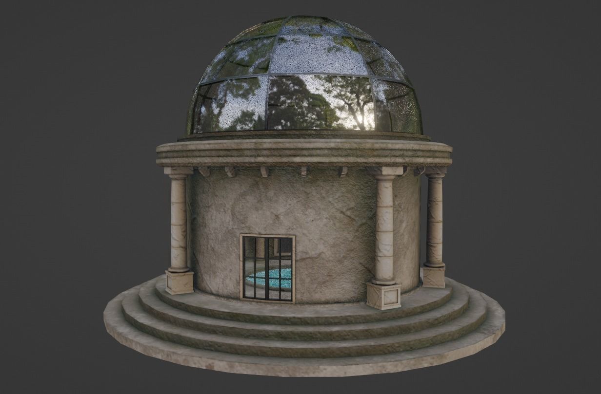 Roman Spa Low-poly 3D model_1