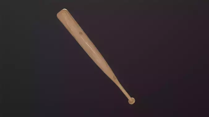 Cartoony Baseball Bat 3D Model Low-poly 3D model